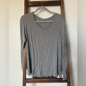 Time and Tru Charcoal Long Sleeve Maternity Top